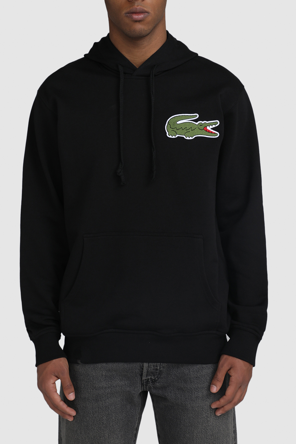 תמונת דוגמן קידמית של לקוסט X קום דה גרסון סווטשירט קפוצ'ון