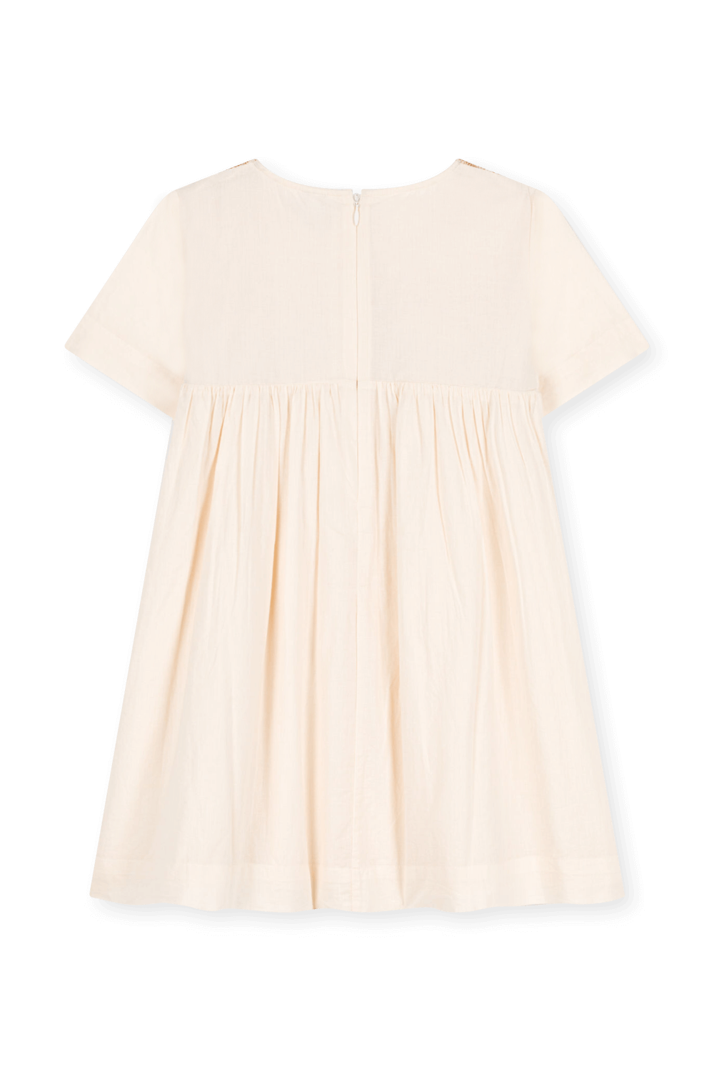 תמונה אחורית של שמלה קצרה עם סריגה - גילאי 3-5