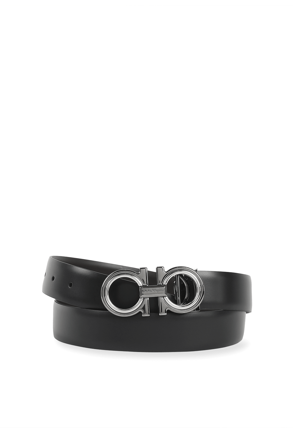 תמונה קידמית של Reversible and Adjustable Belt in Black