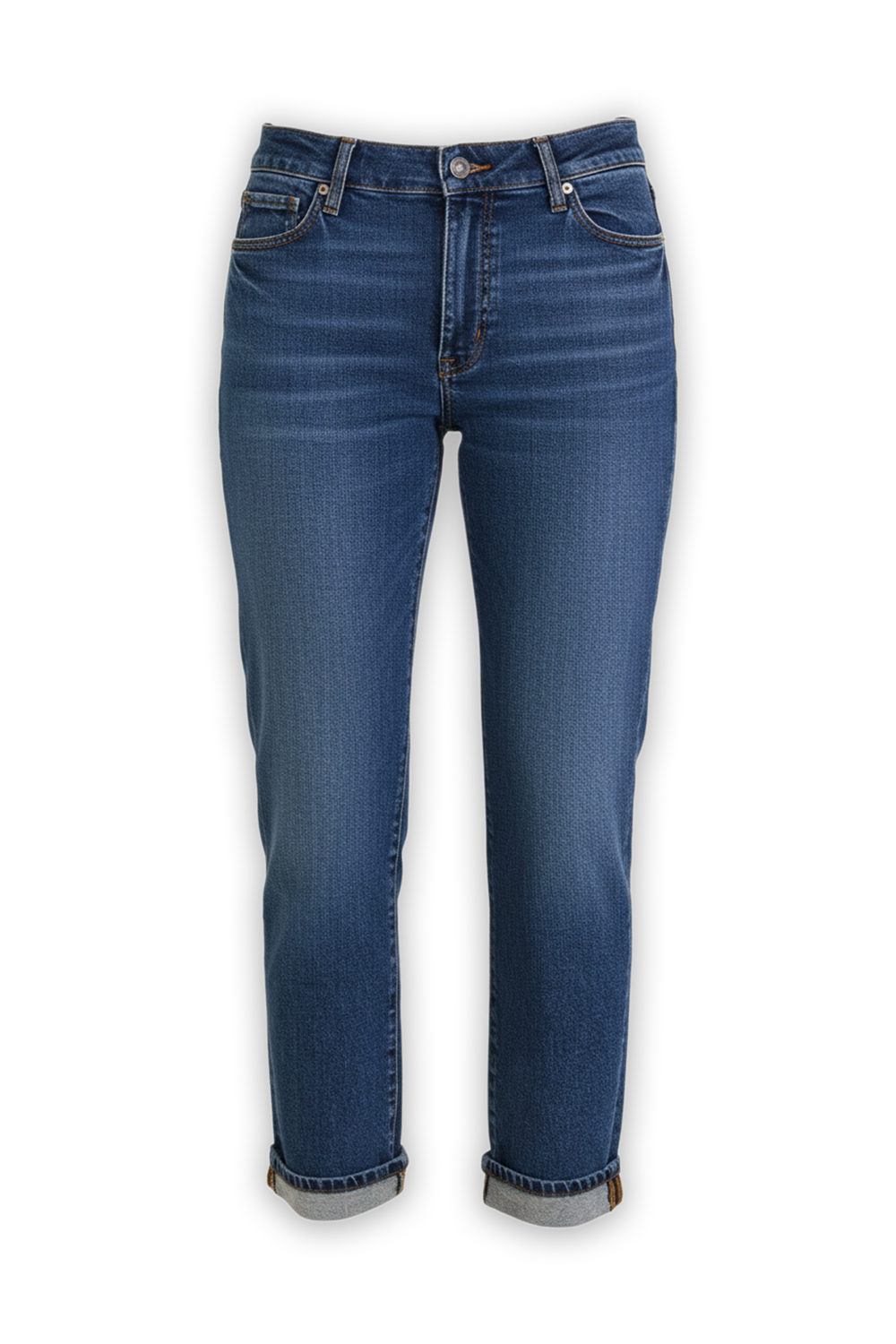 תמונה קידמית של מכנסי ג'ינס בגזרת בויפרנד