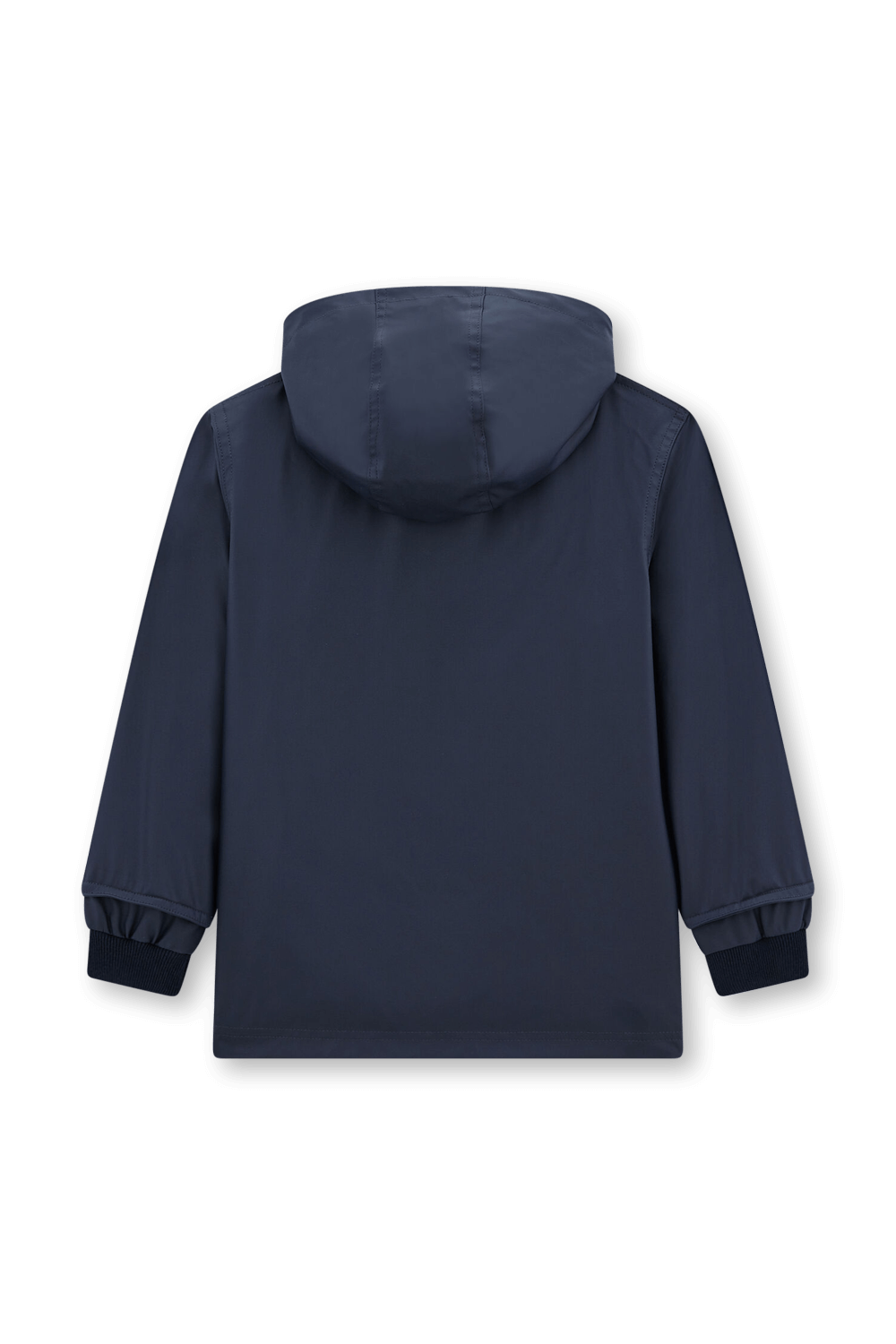 תמונה אחורית של גילאי 3-5 מעיל גשם בכחול