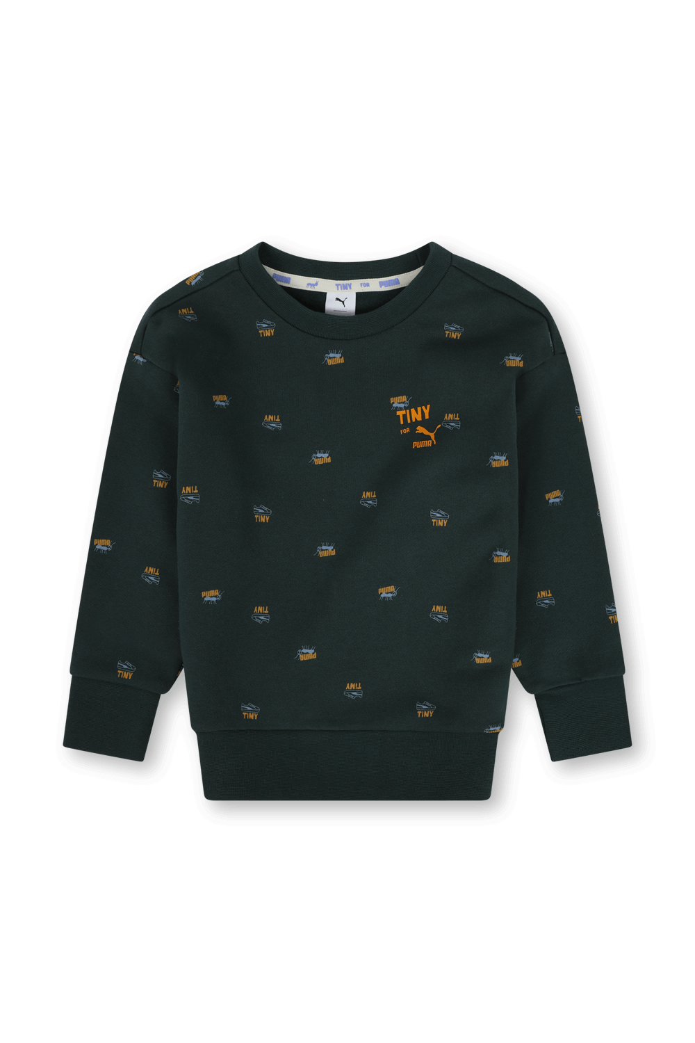 תמונה קידמית של גילאי 2-12 סווטשירט פומה עם טייני איי-או-פי בגוון ירוק