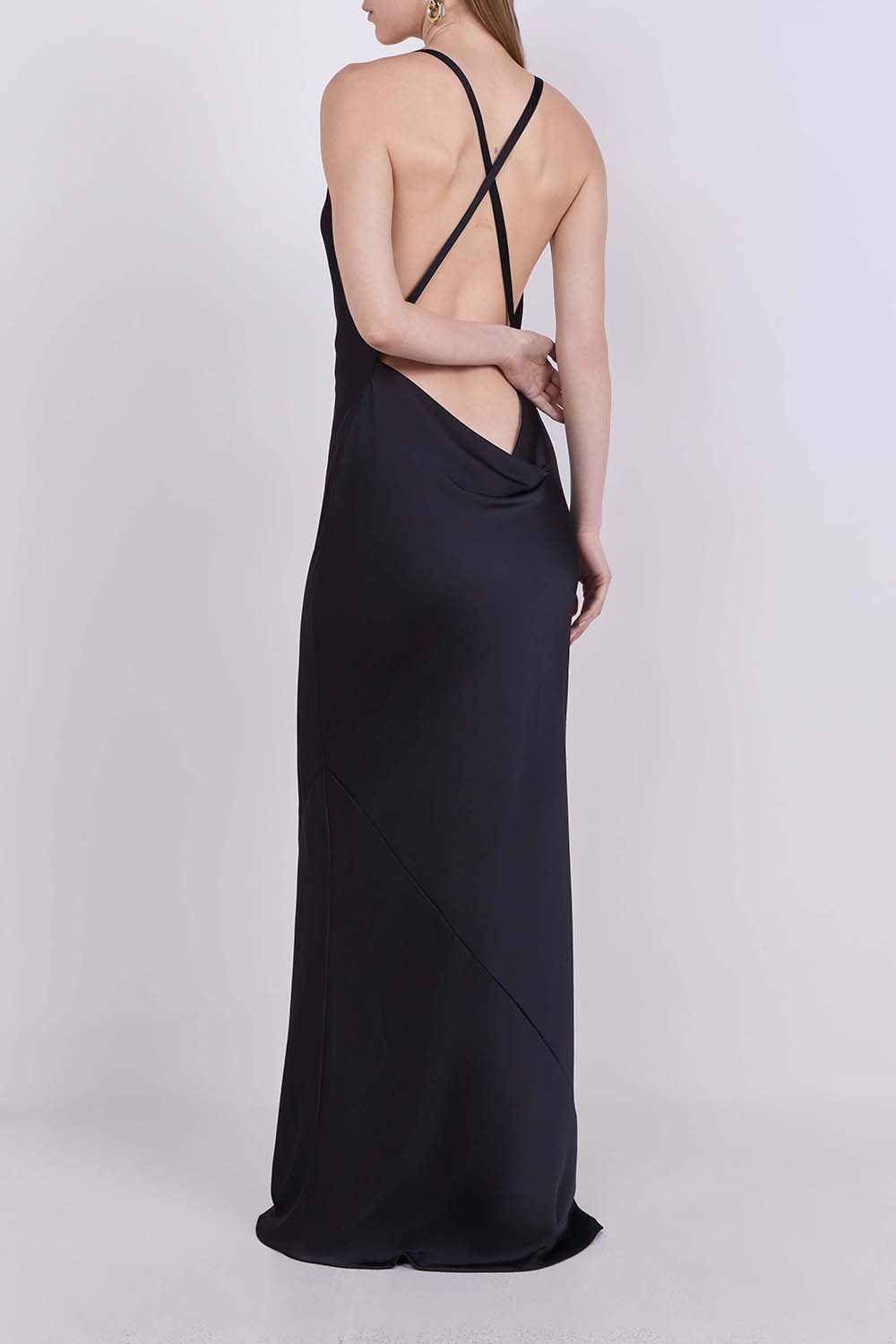 תמונת דוגמן אחורית של שמלת מקסי