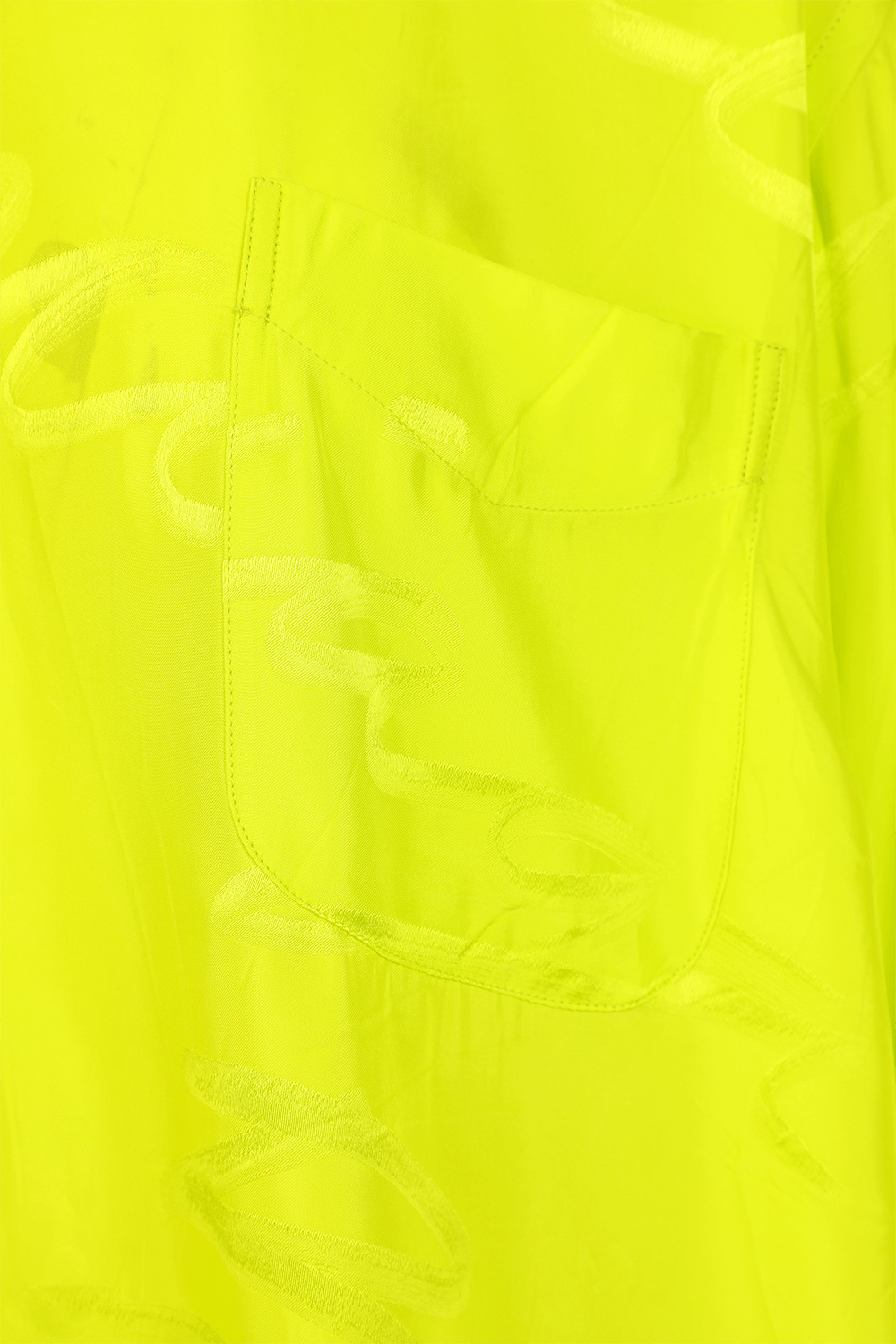 חולצת משי צהובה במראה מקומט BALENCIAGA