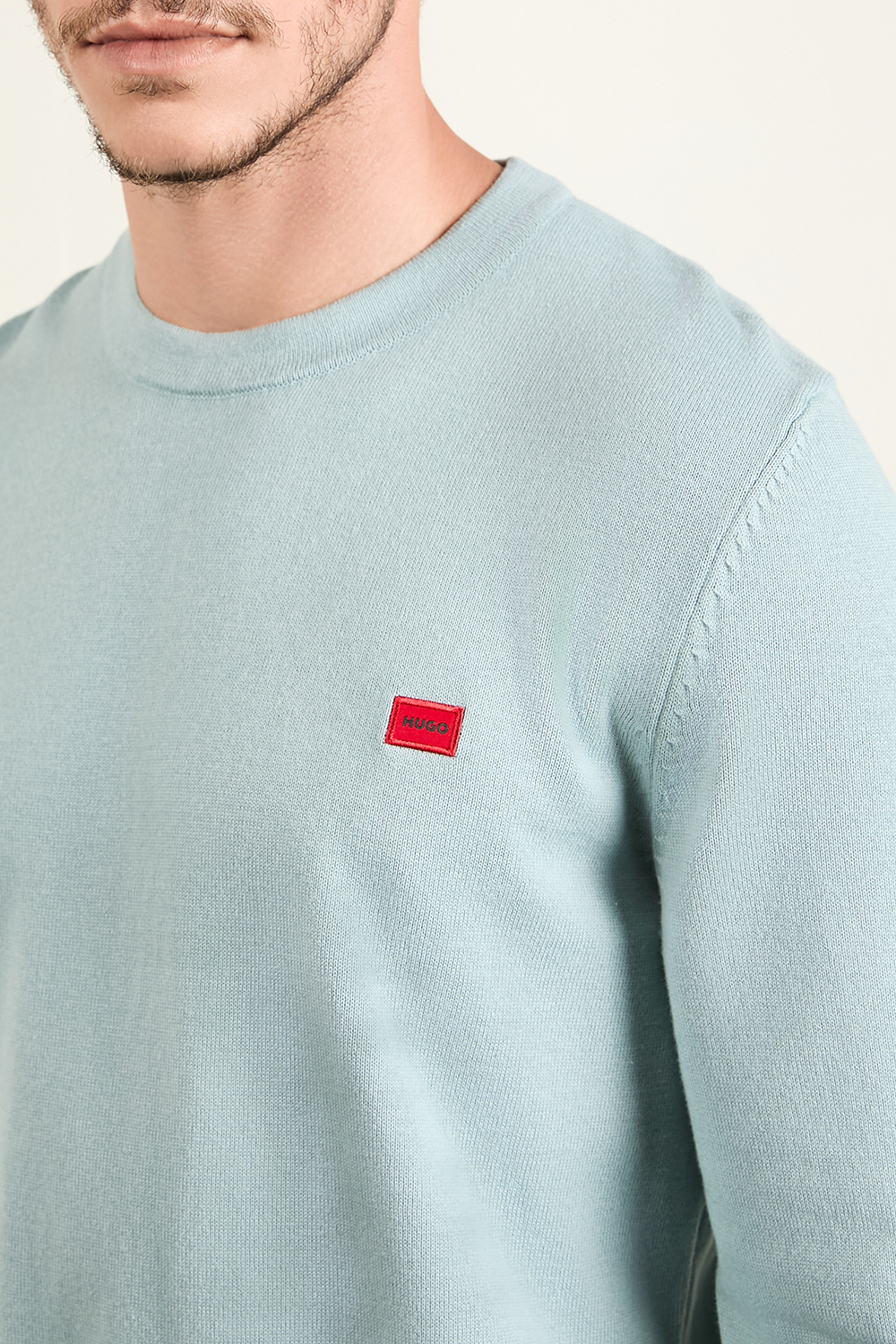 תמונת תקריב דוגמן של סריג כותנה