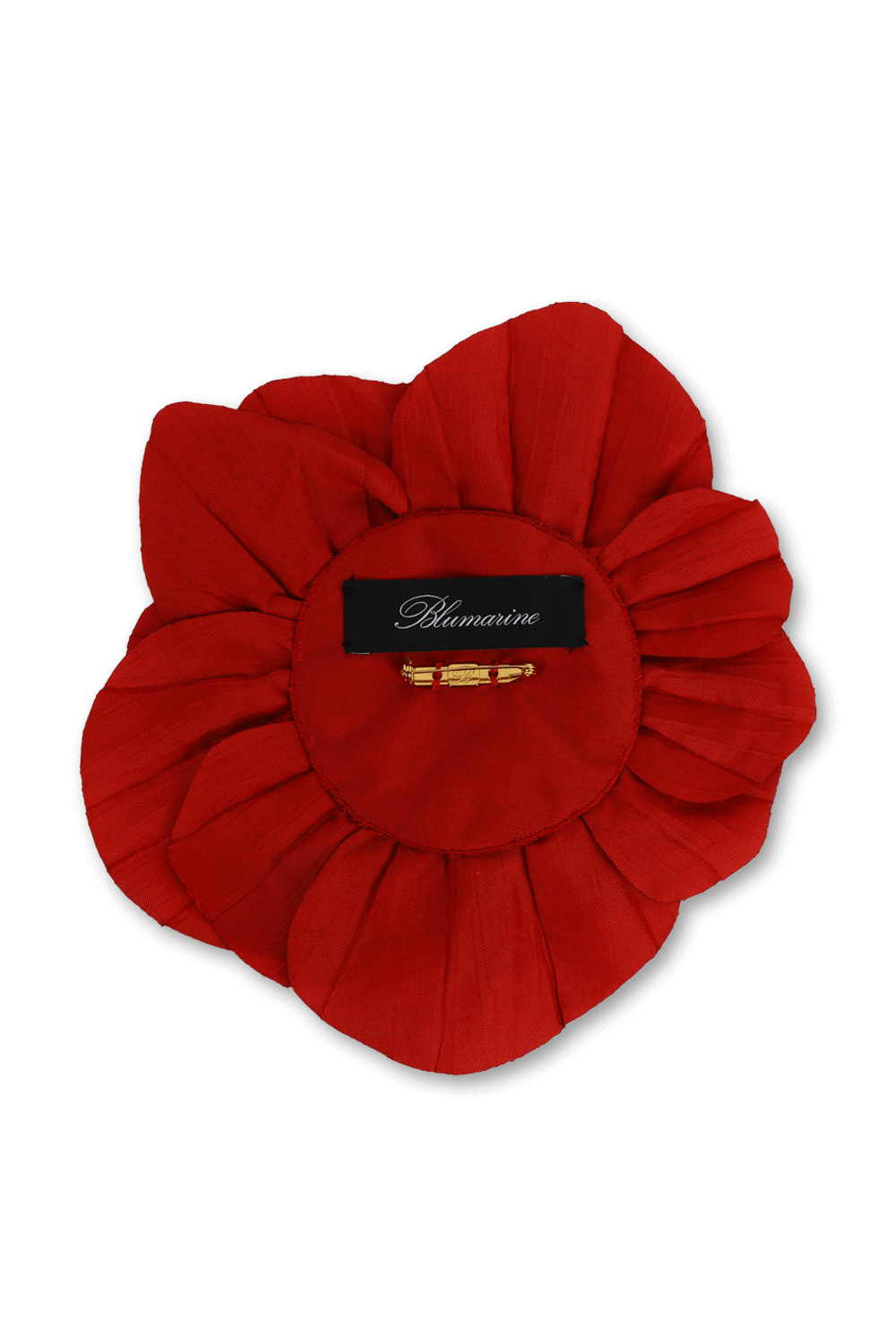 תמונה אחורית של סיכת בד בעיצוב ורד