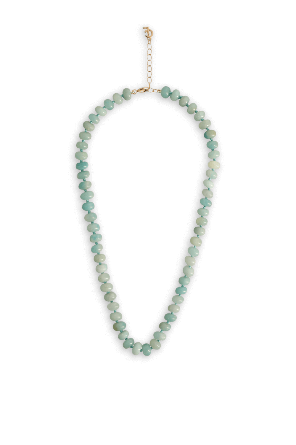 תמונה קידמית של שרשרת אבנים טורקיז