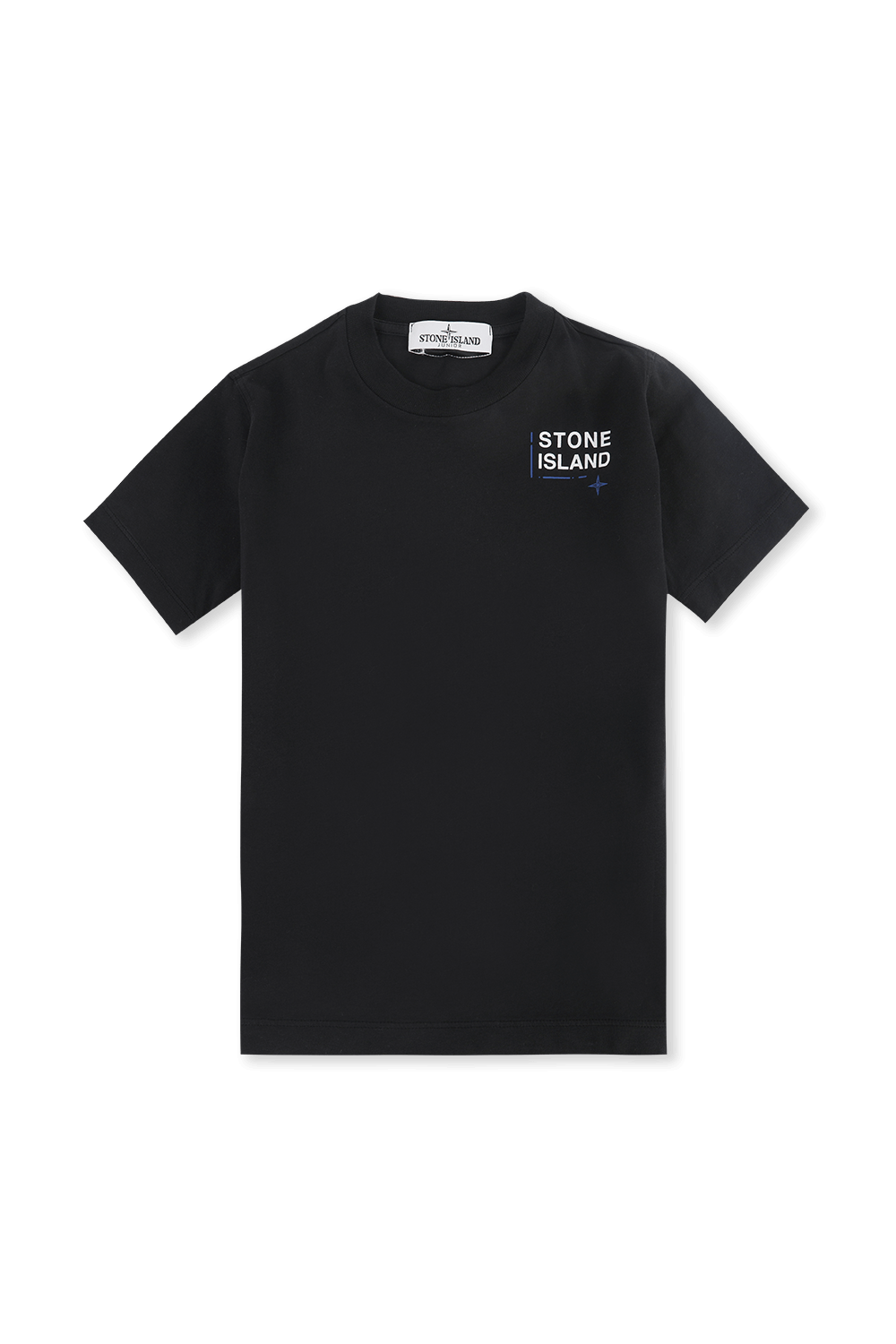 גילאי 2-5 חולצת טי עם לוגו בצבע שחור STONE ISLAND KIDS