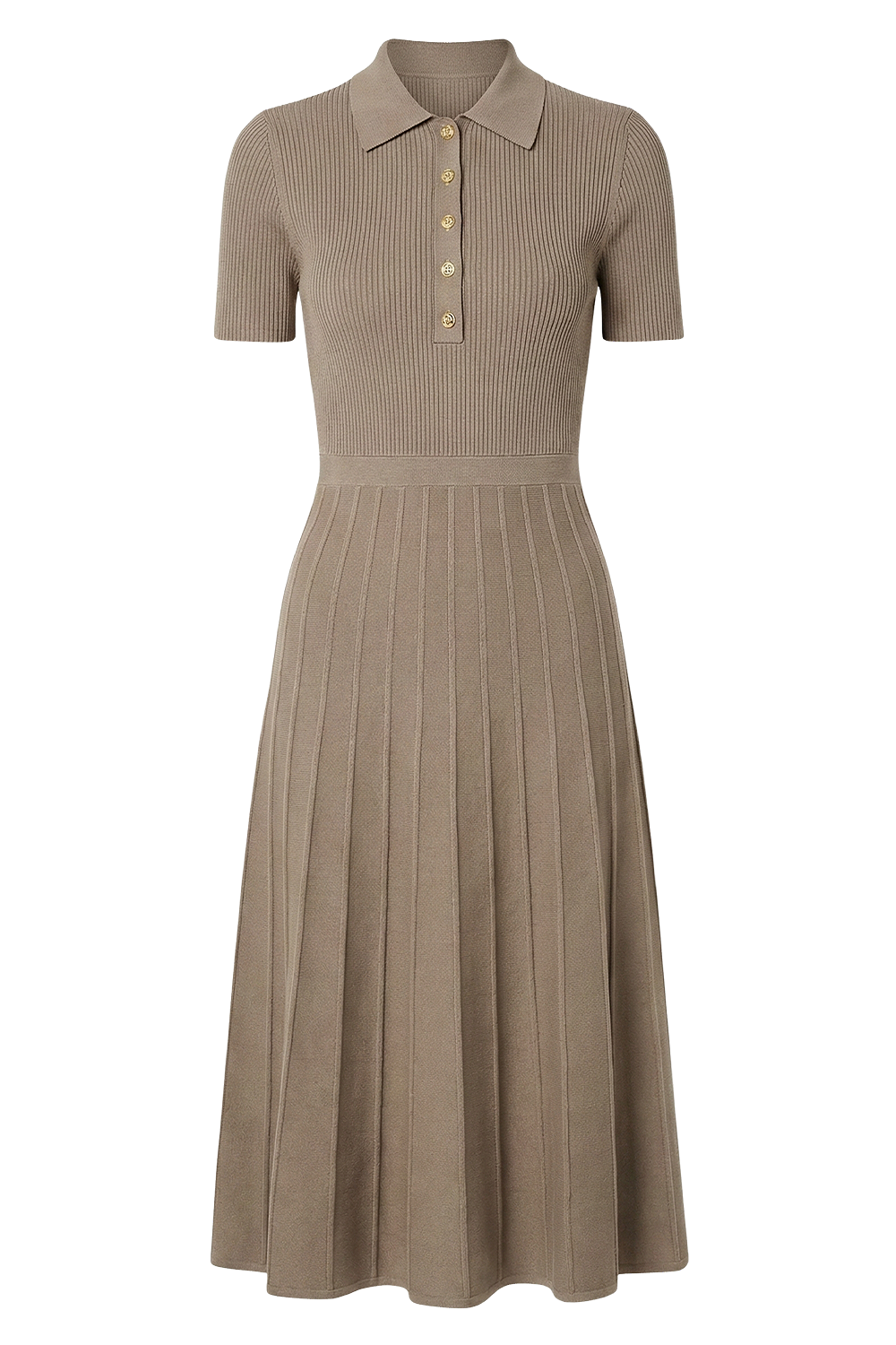 תמונה קידמית של שמלת מידי ריב