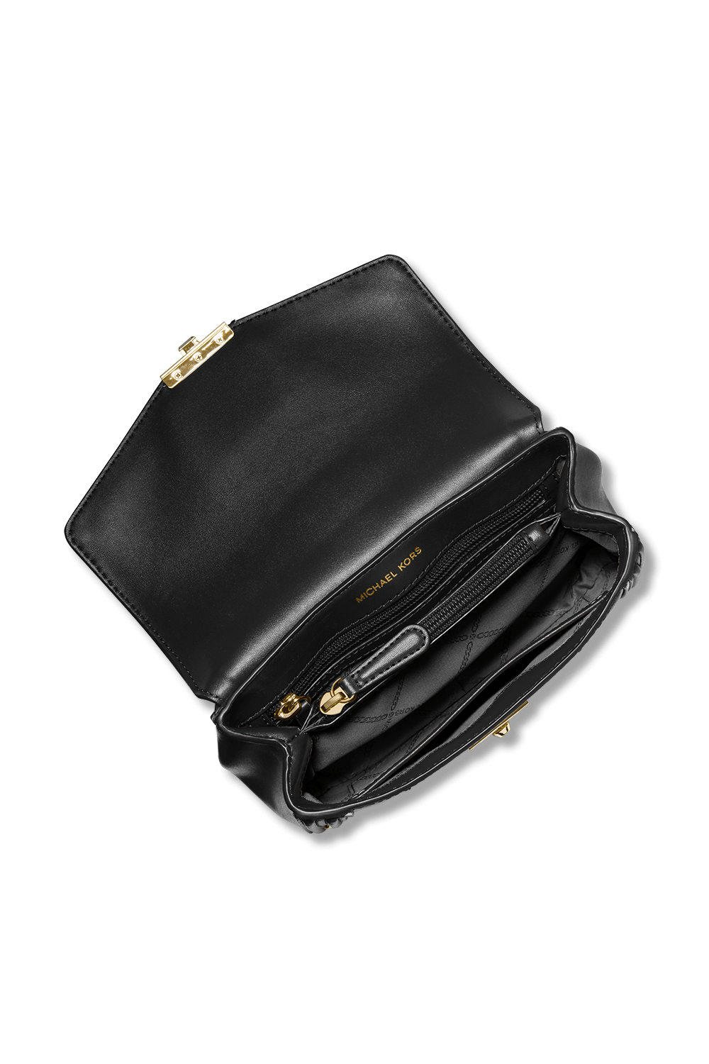 SoHo Small Studded Leather Shoulder Bag in Black MICHAEL KORS