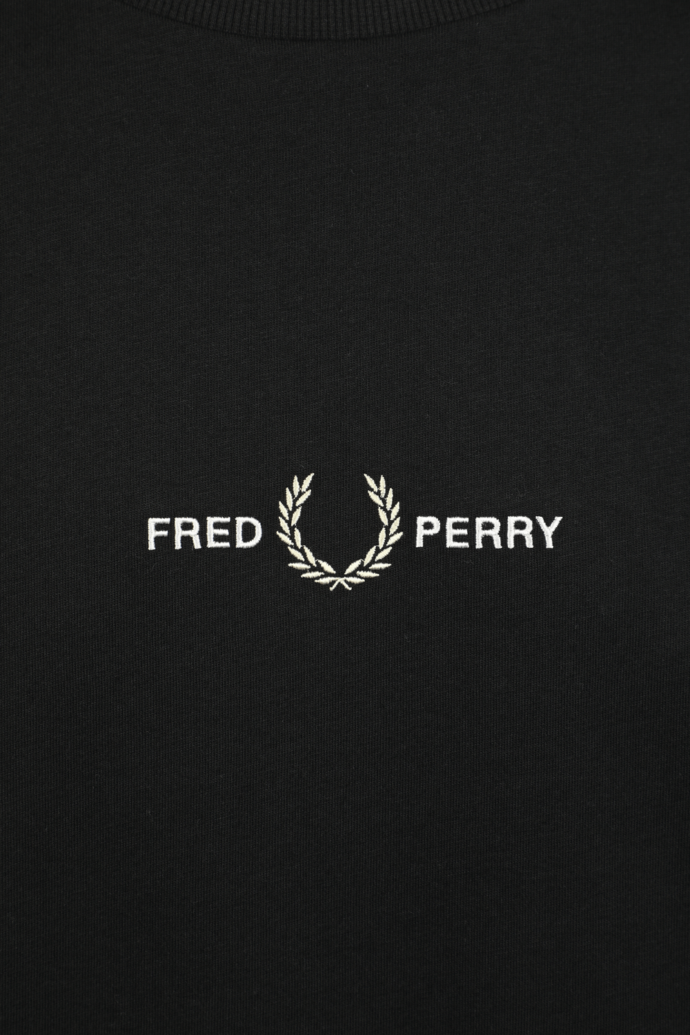 תמונה אחורית של Embroidered T-Shirt in Black