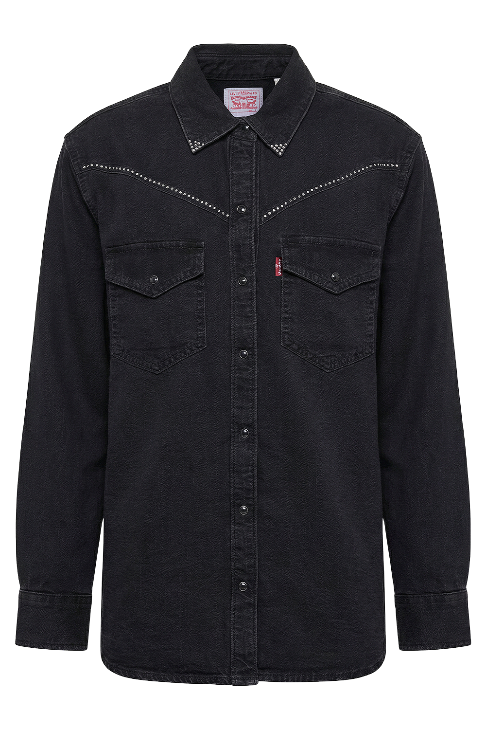 תמונה קידמית של חולצה מכופתרת ארוכה