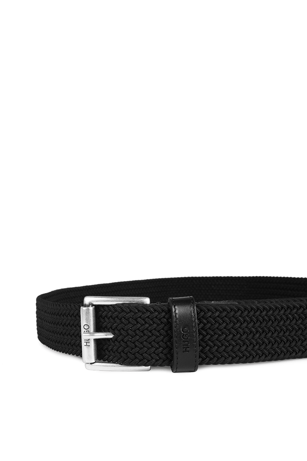 Belt With Black Leather Trims HUGO