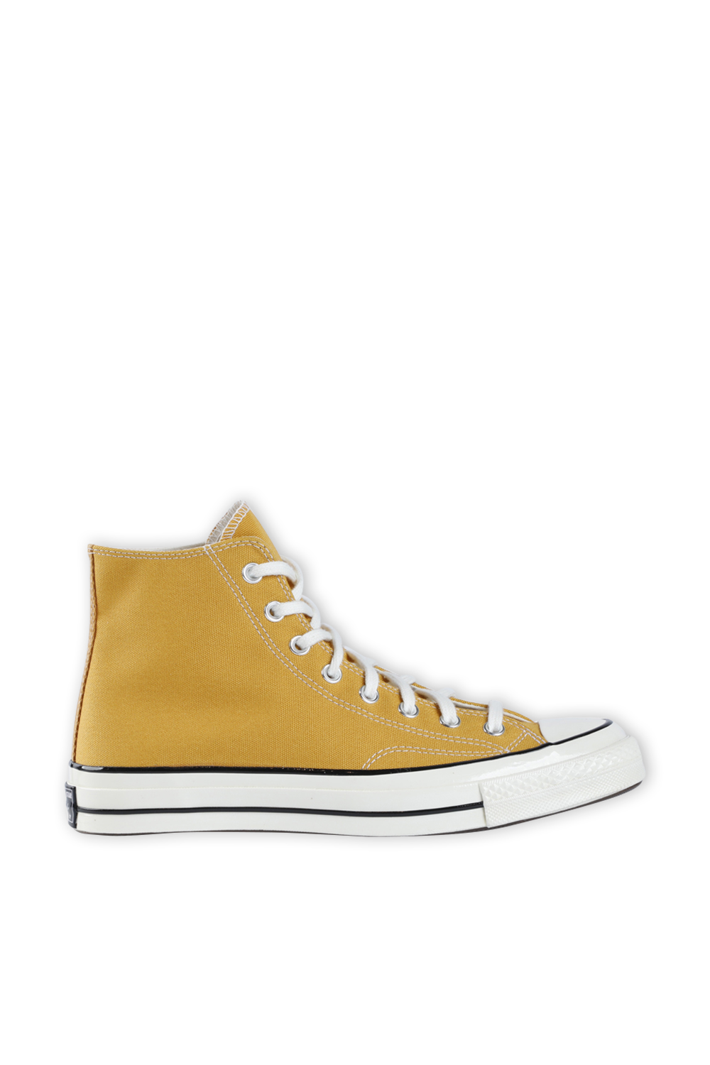 תמונה קידמית של נעלי סניקרס צ'אק 70 צהובות ברכיסה גבוהה