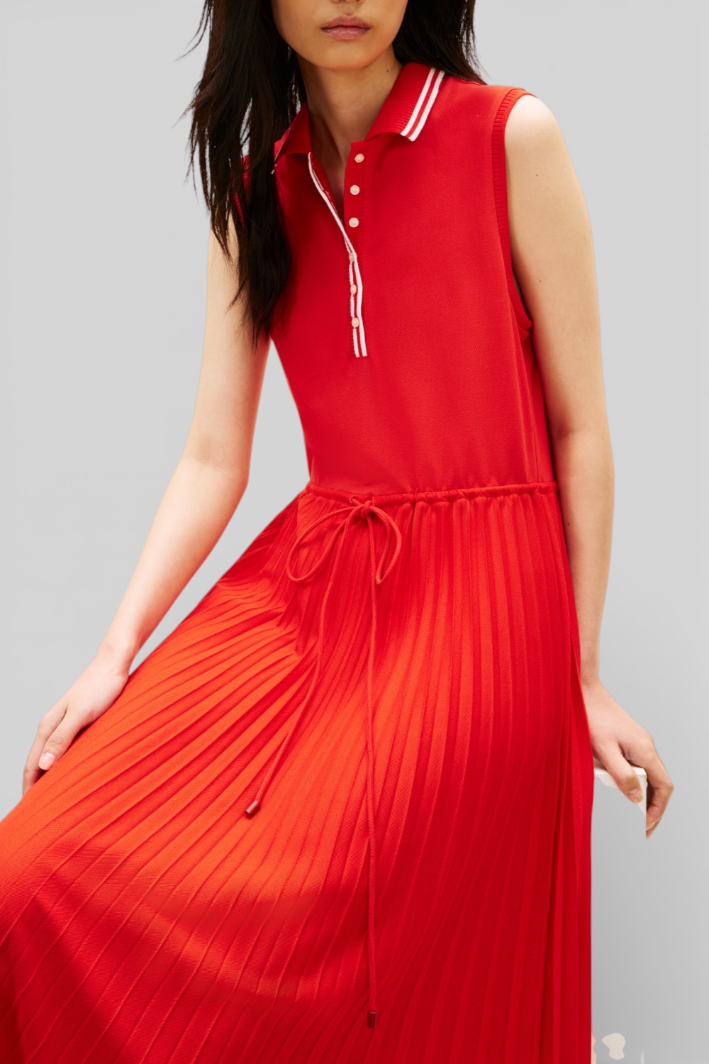 תמונת דוגמן קידמית של שמלת פולו מידי