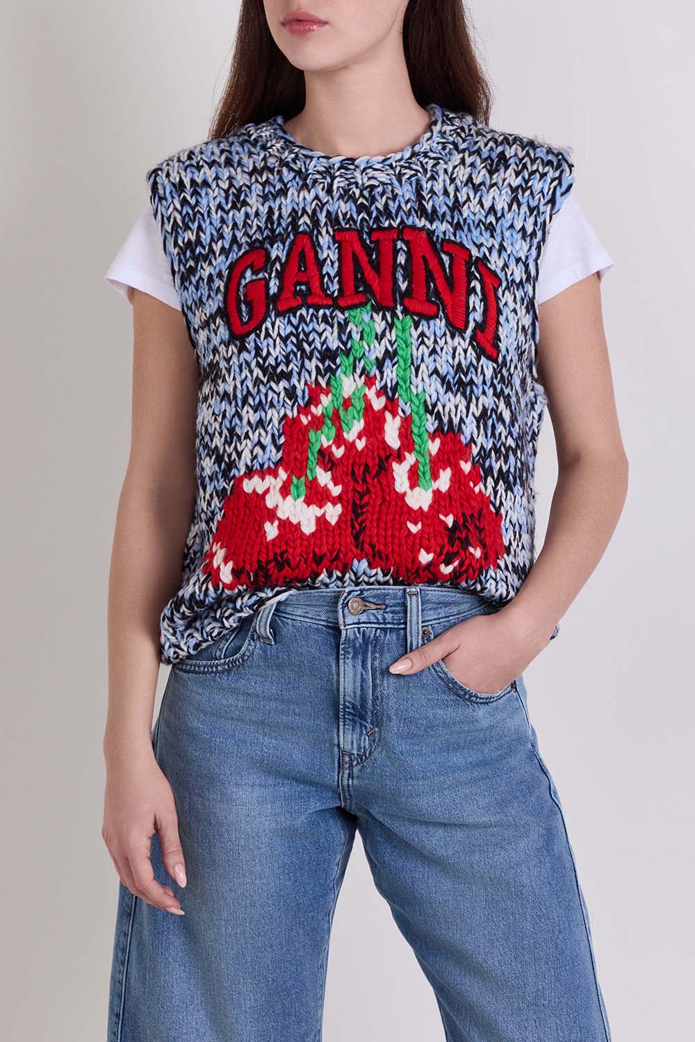 תמונת דוגמן קידמית של אפודת צמר