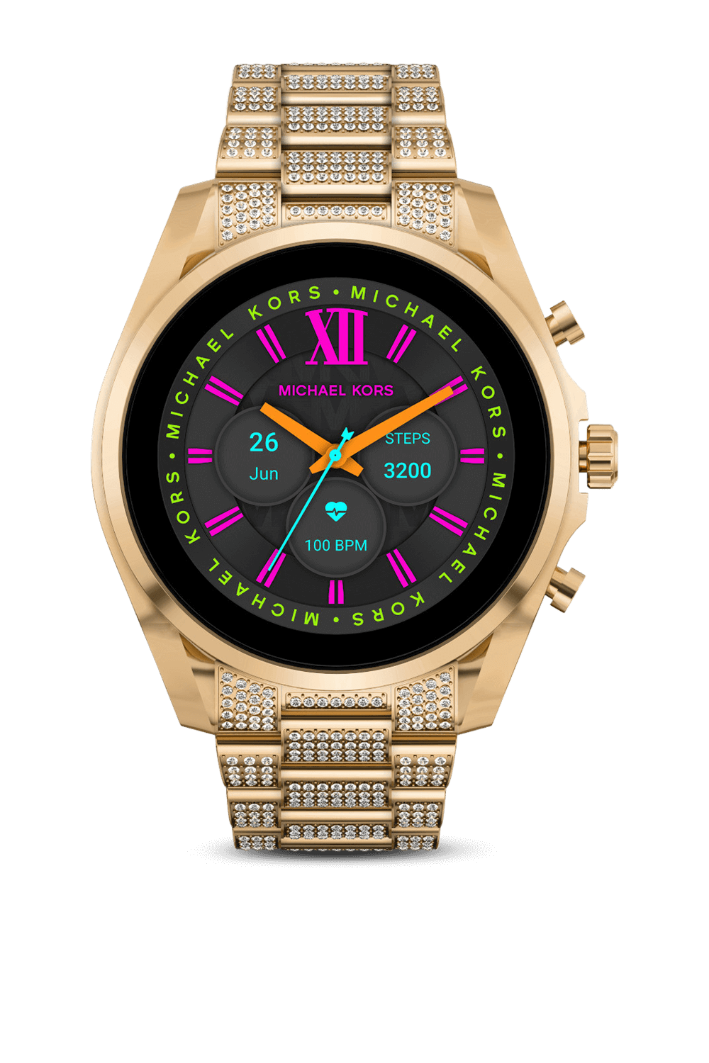 תמונה קידמית של שעון חכם דור 6 קונקטד בגוון מוזהב