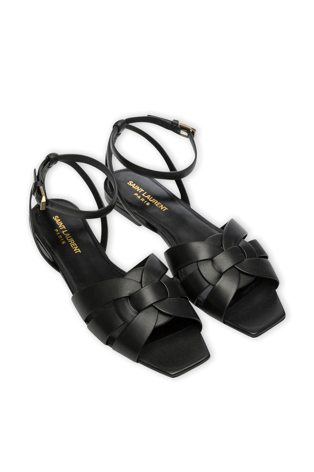 Leather Sandals in Black image number null SAINT LAURENT