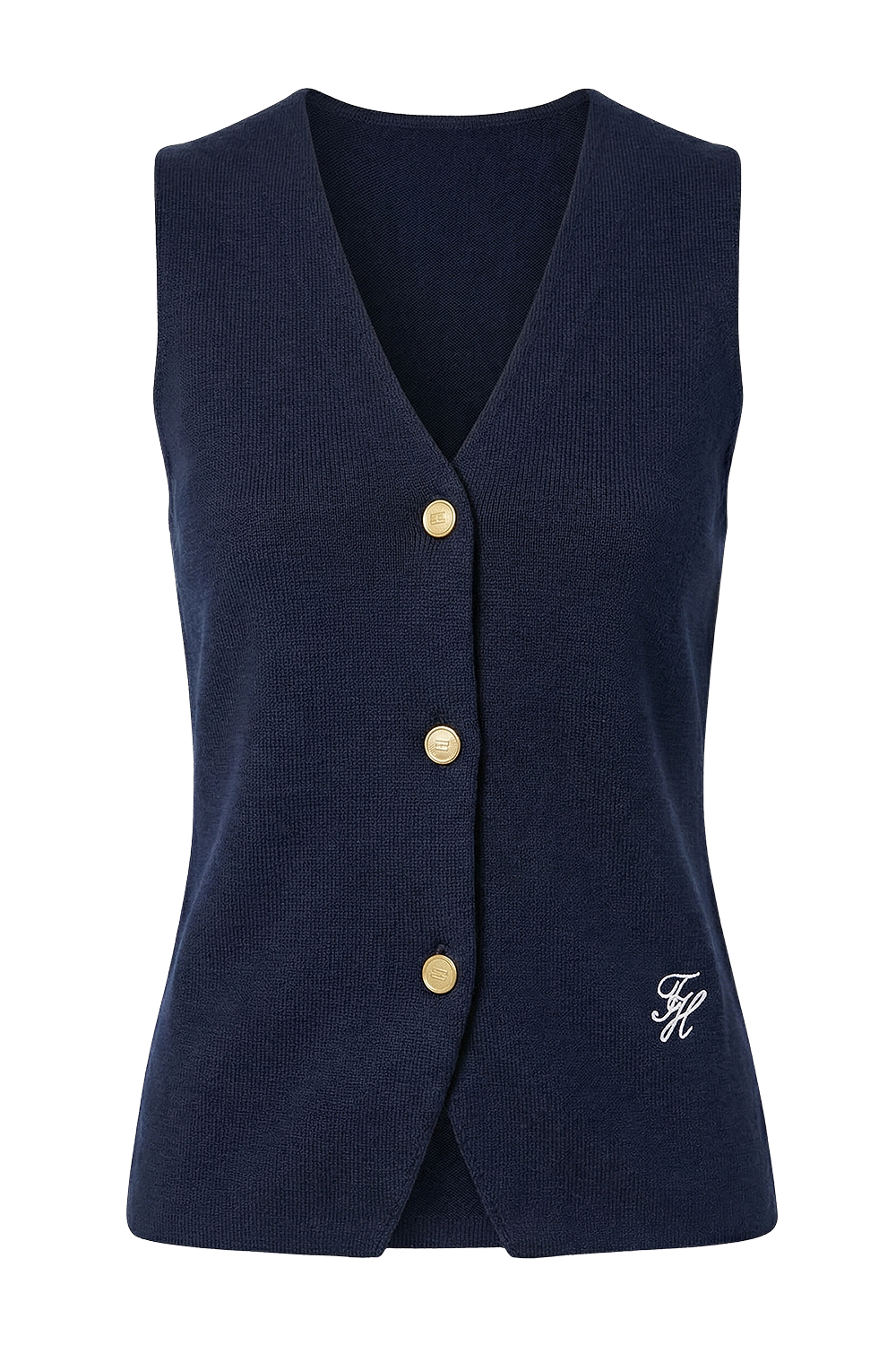 תמונה קידמית של וסט כפתורים