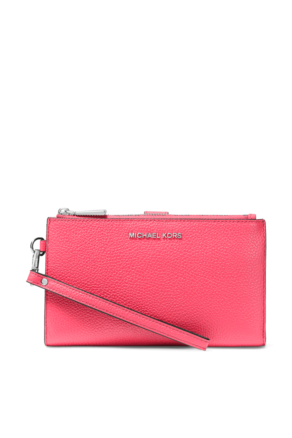 תמונה קידמית של ארנק עור עם רצועה 