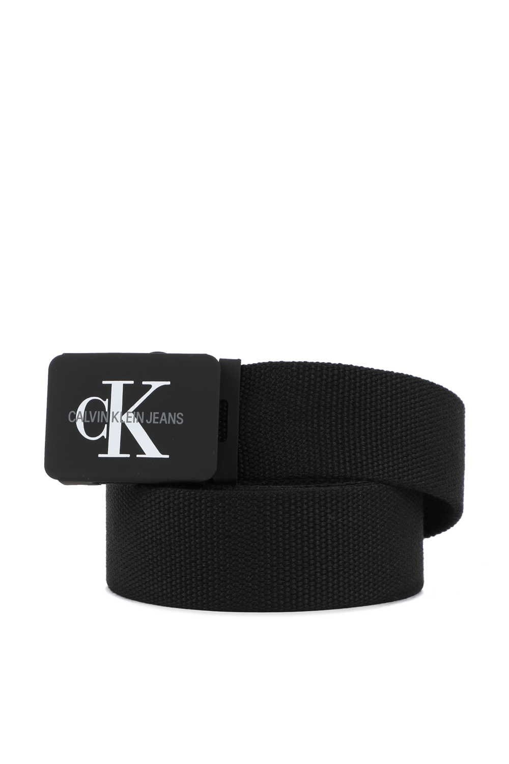 תמונה קידמית של Canvas Plaque Belt in Black