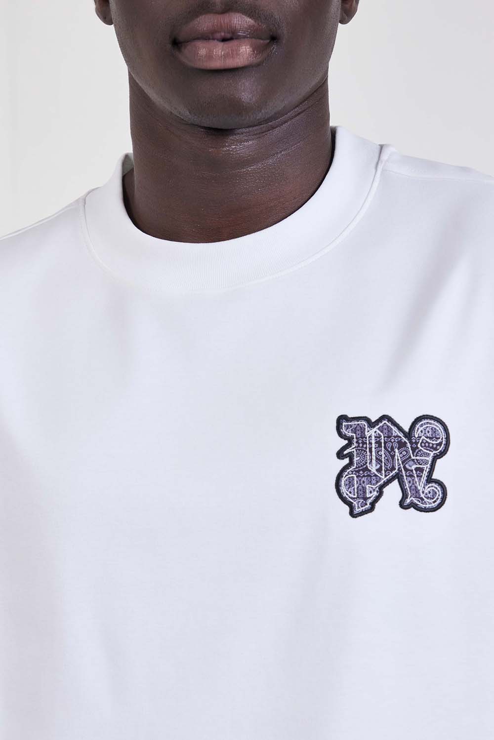 תמונת תקריב דוגמן של חולצת טי אוברסייז