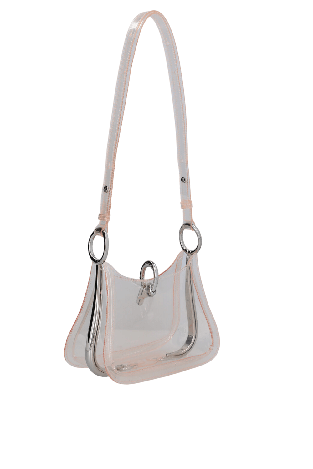 תמונה אחורית של תיק כתף שקוף