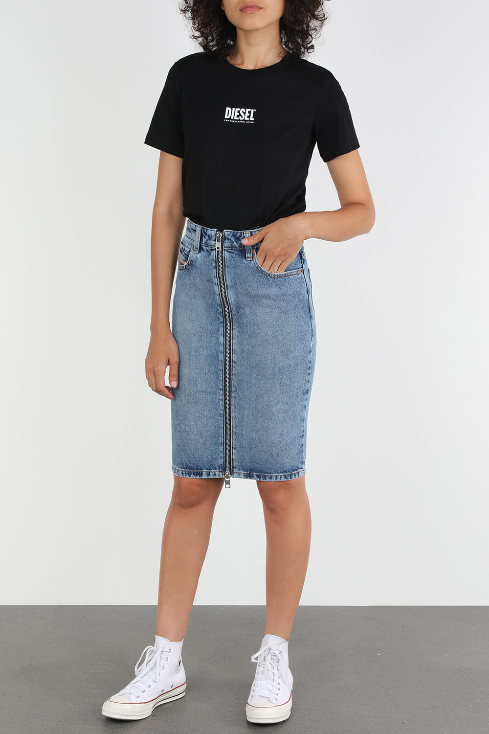midi skirt zip