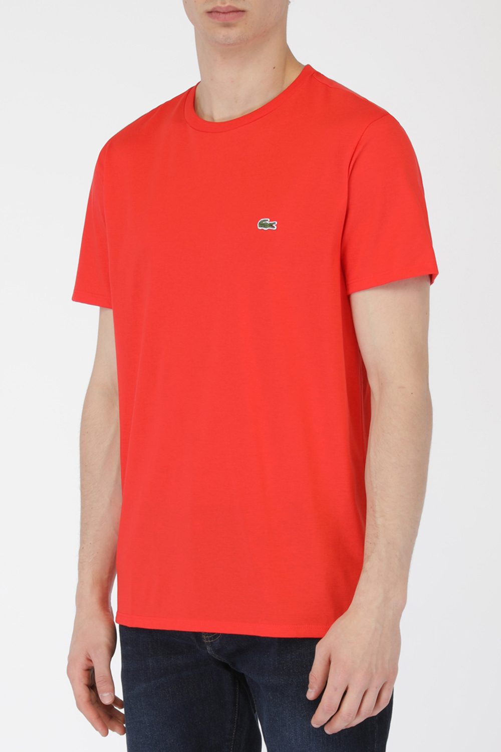 תמונת דוגמן קידמית של Crew Neck T-Shirt in Red