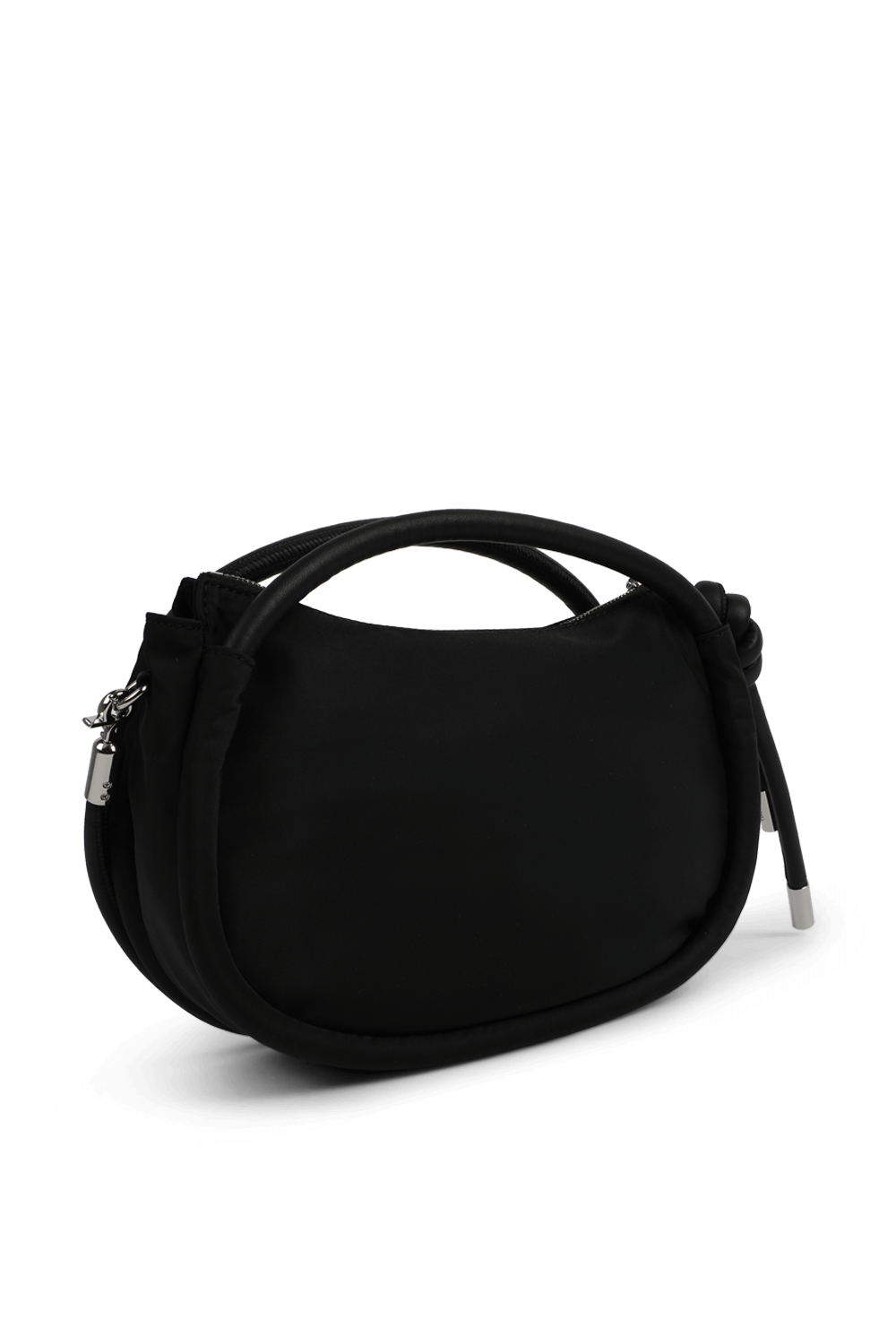 תמונה אחורית של תיק צד מיני עם אלמנט קשירה