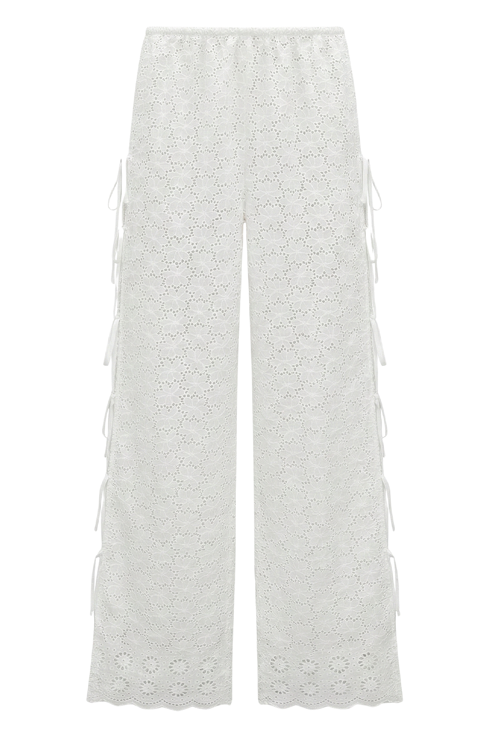 תמונה קידמית של מכנסיים בגזרה משוחררת