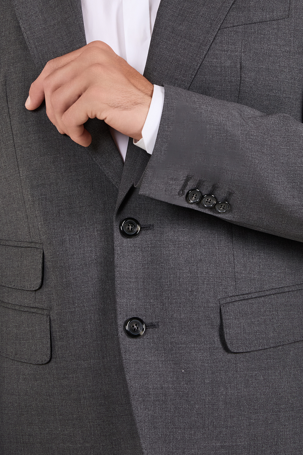 תמונת תקריב דוגמן של חליפה מחוייטת - ז'קט ומכנסיים