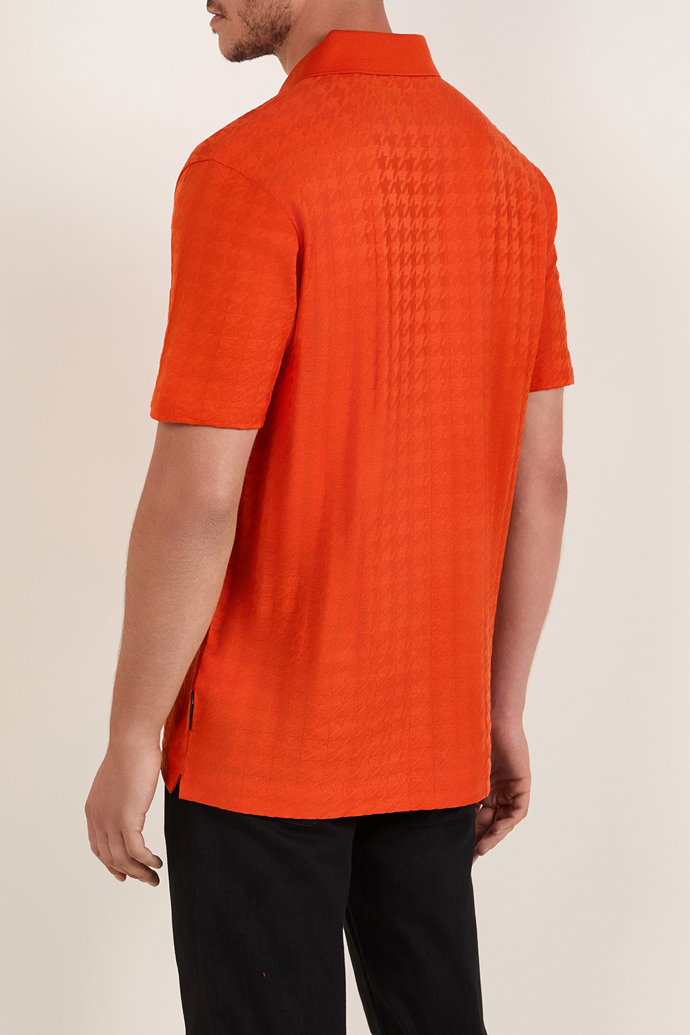 תמונת דוגמן אחורית של בוס X פורשה חולצת פולו