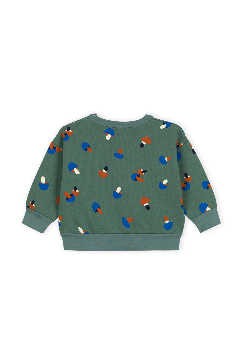 תמונה אחורית של סווטשירט עם הדפס פטריות - גילאי 18-36 חודשים