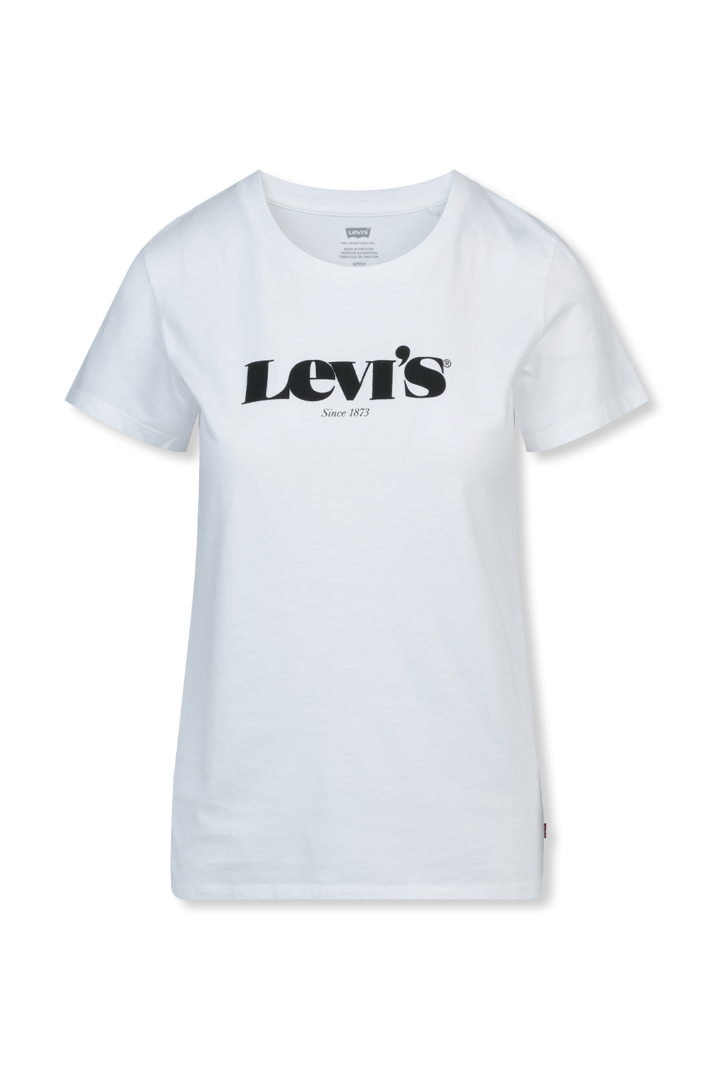 חולצת טי וינטג' לבנה עם לוגו LEVI`S