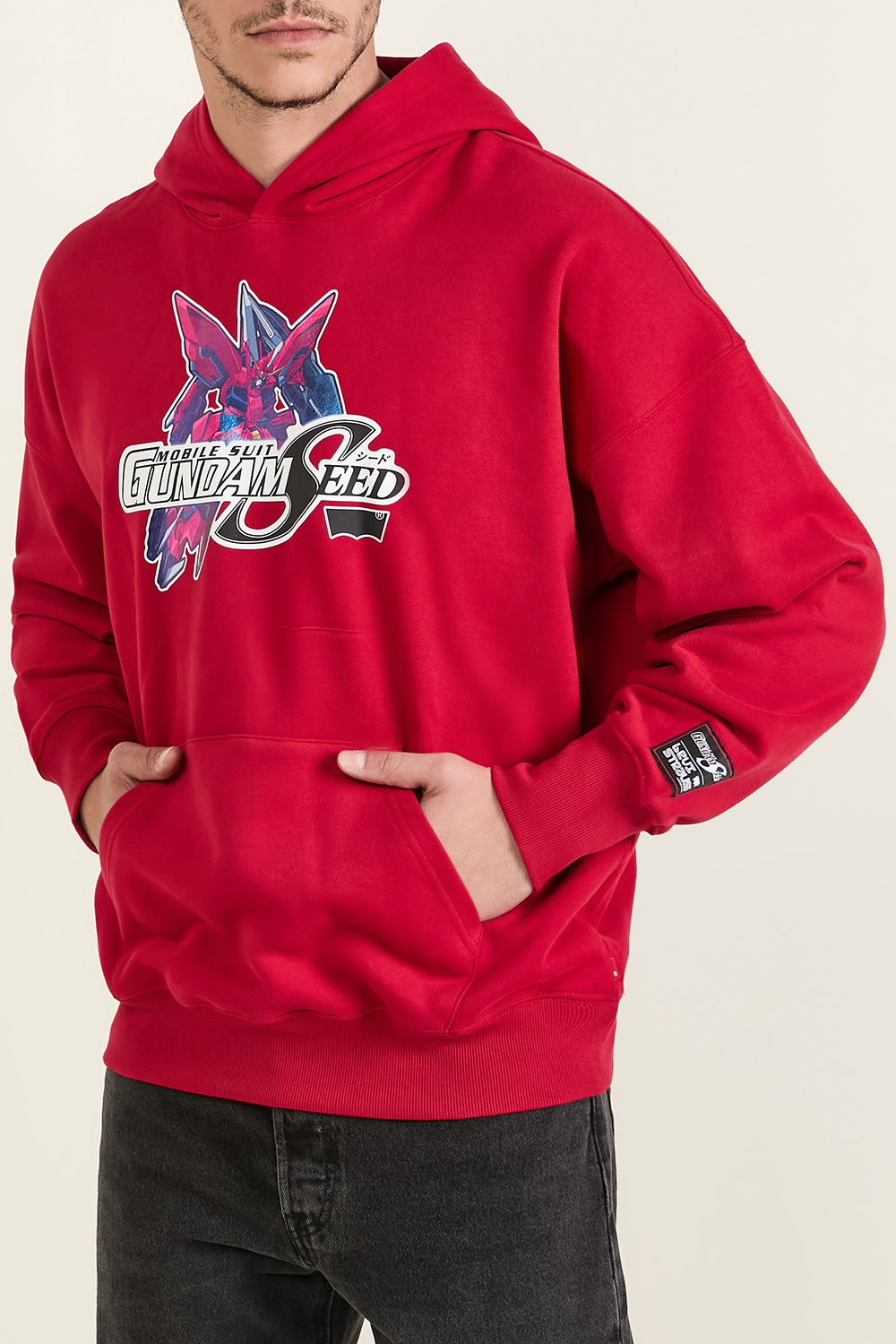 תמונת דוגמן קידמית של ליוויס X גנדאם סוושירט