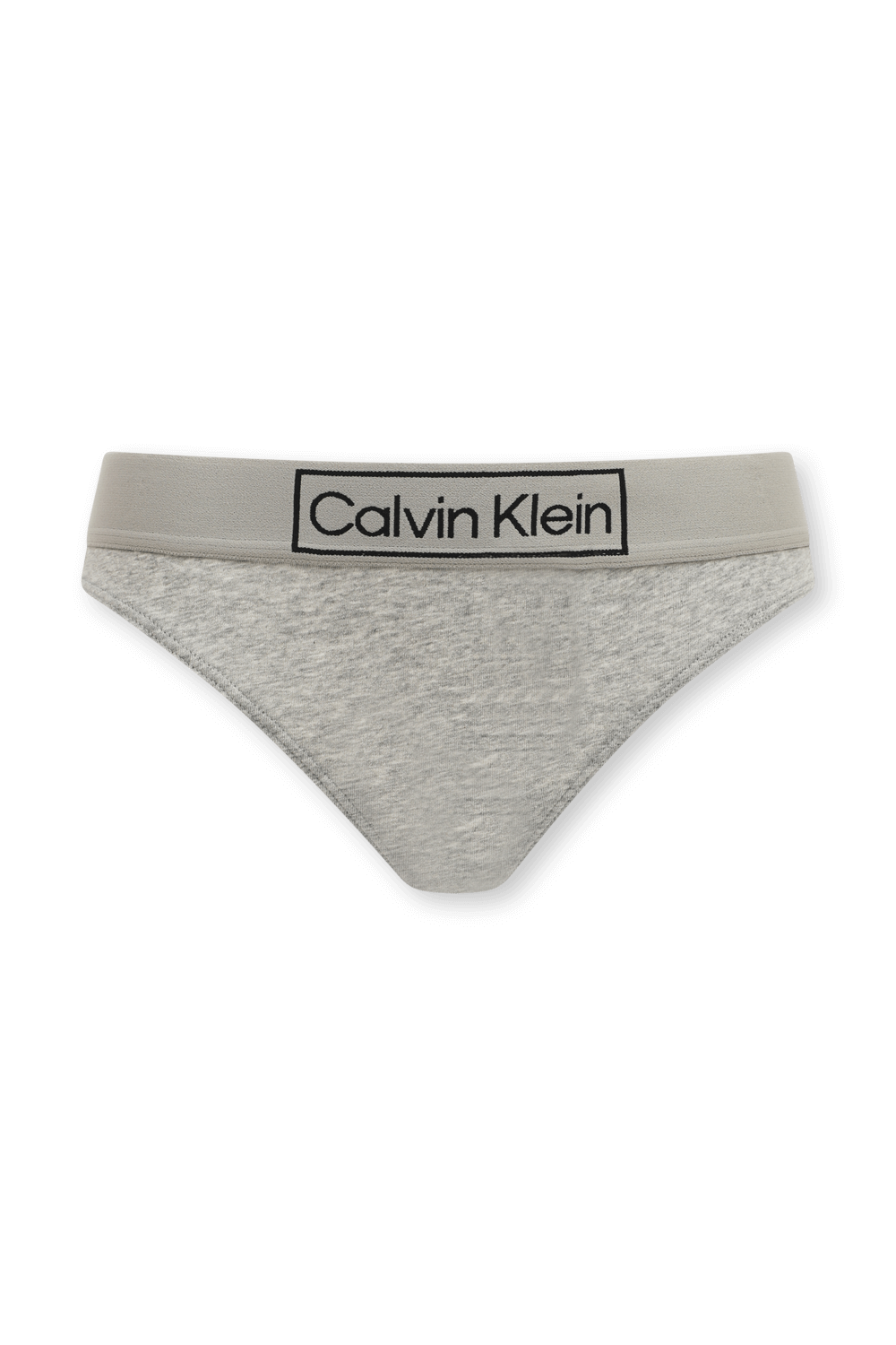 תחתוני חוטיני אפורים עם רצועת לוגו CALVIN KLEIN