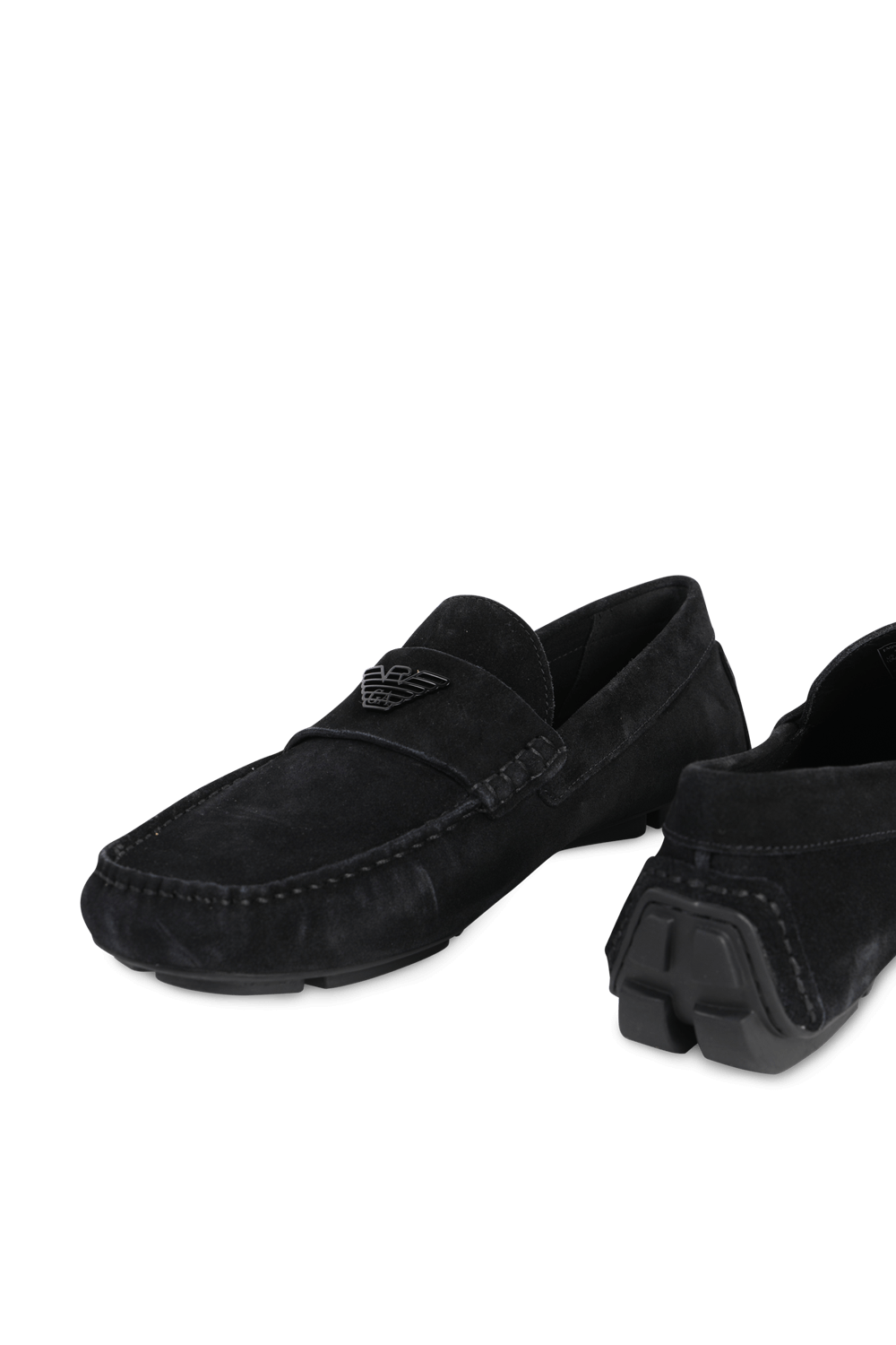 תמונת תקריב של נעלי לואפרס מזמש בצבע שחור