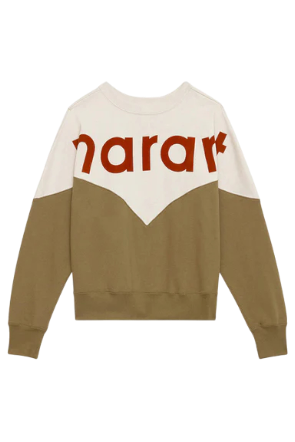 תמונה קידמית של סווטשירט עם צווארון מעוגל