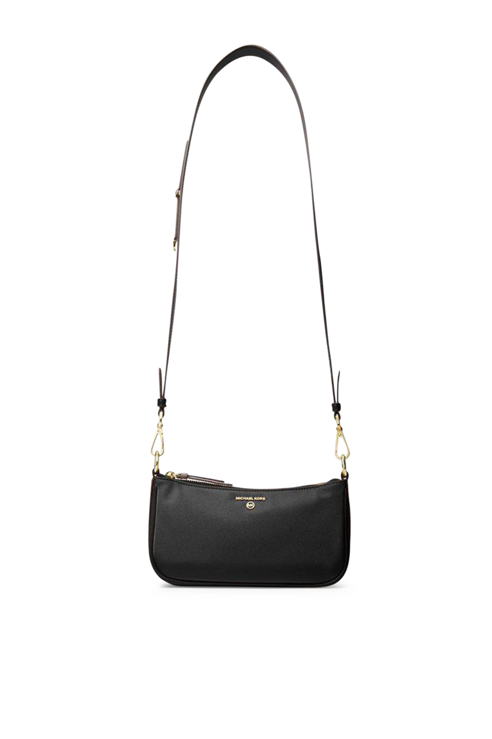 תמונה אחורית של תיק פאוץ' בגודל מדיום בגוון שחור