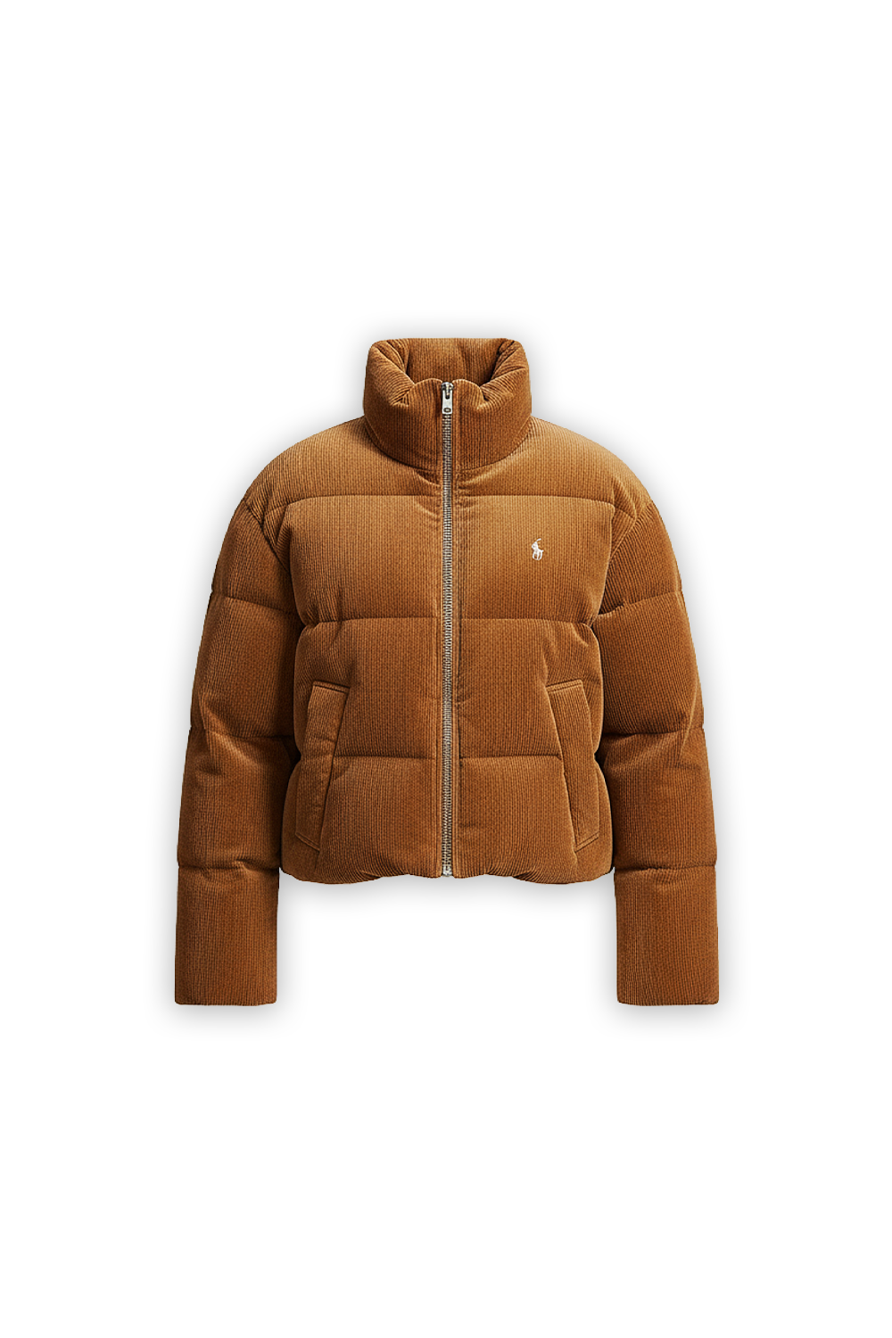 תמונה קידמית של מעיל פוך קורדרוי