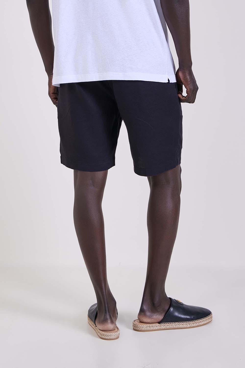 תמונת דוגמן אחורית של מכנסיים קצרים בגזרה ישרה