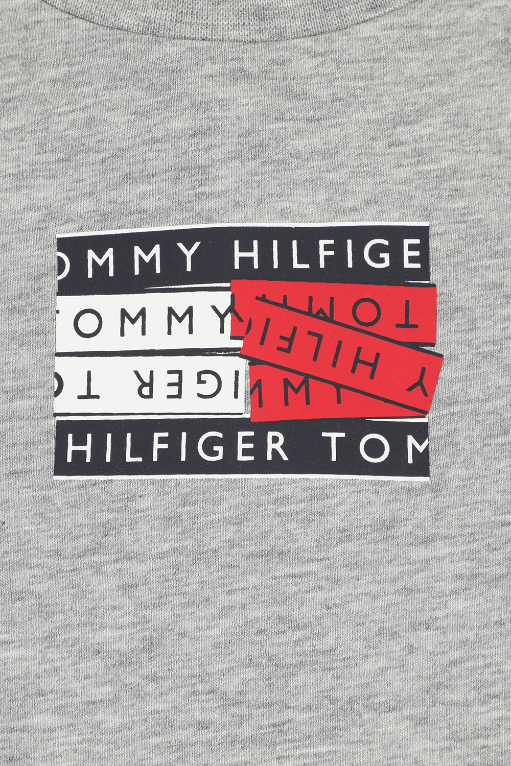 גילאי 8-16 חולצת טי עם הדפס לוגו TOMMY HILFIGER KIDS