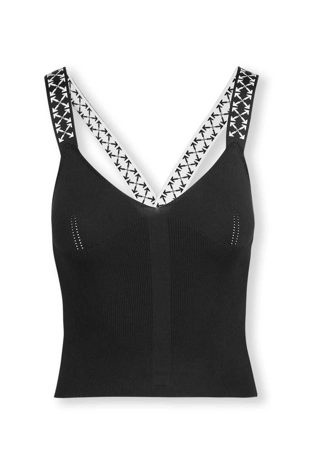 תמונה קידמית של גופייה סרוגה