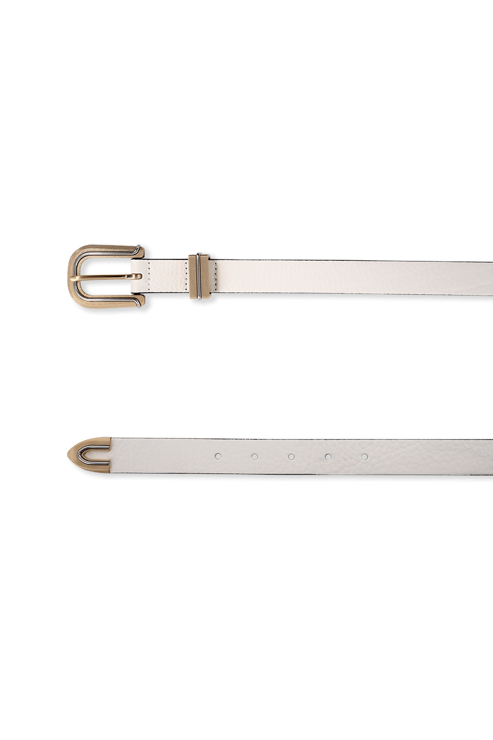 תמונה אחורית של Ventura Belt in White Leather