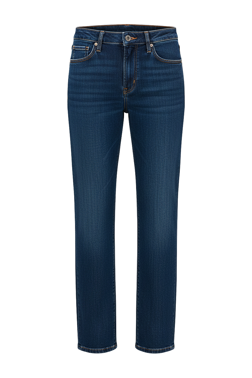 תמונה קידמית של מכנסי ג'ינס ישרים