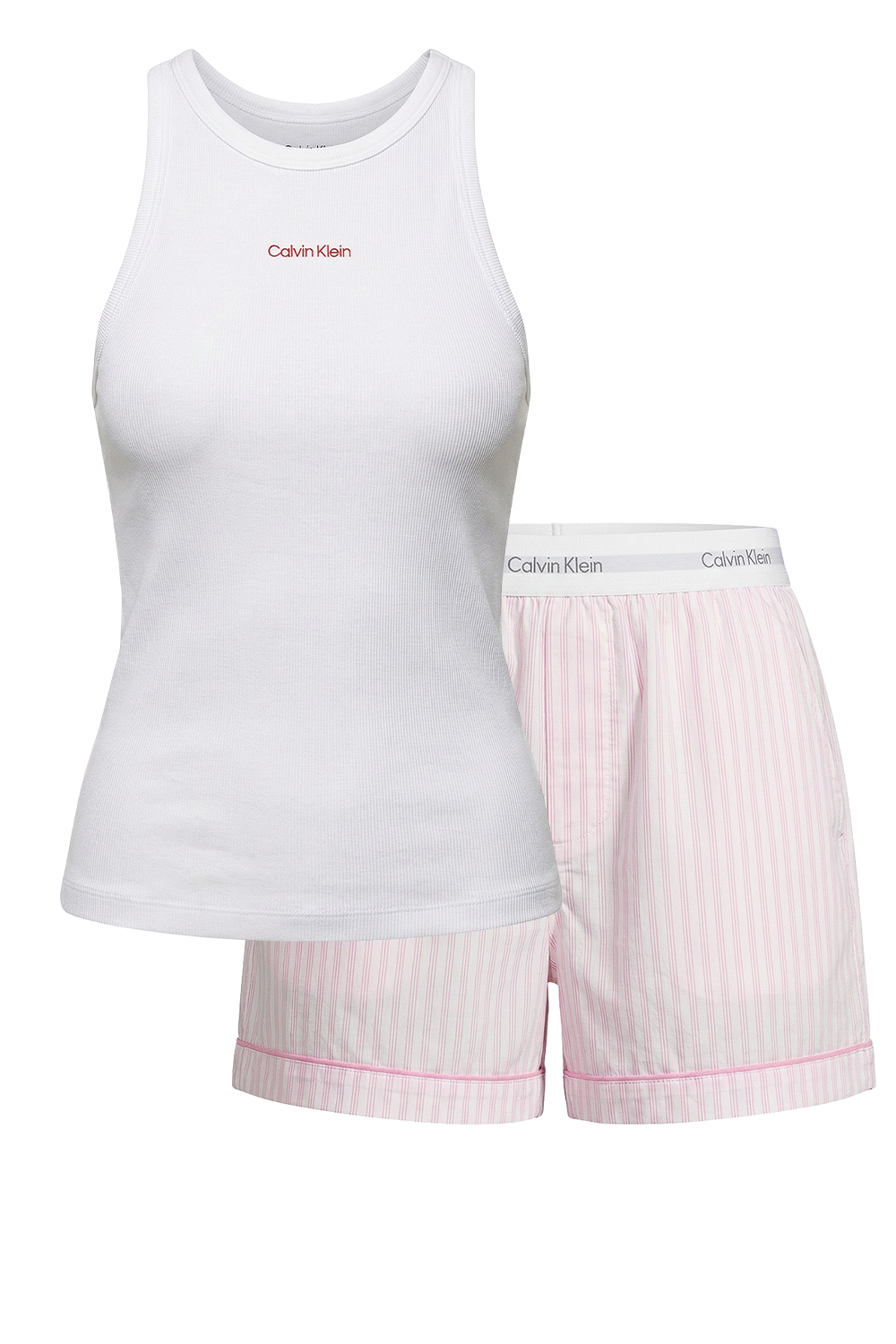 תמונת תקריב של סט פיג'מה מכותנה