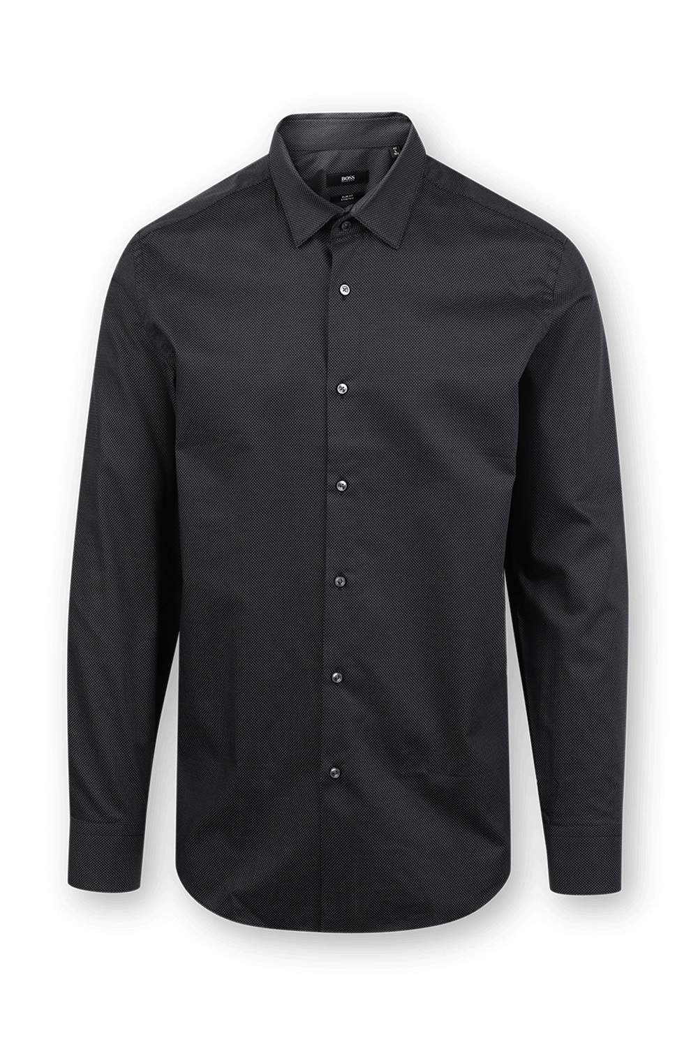 תמונה קידמית של Slim Fit Micro Dot Shirt in Black