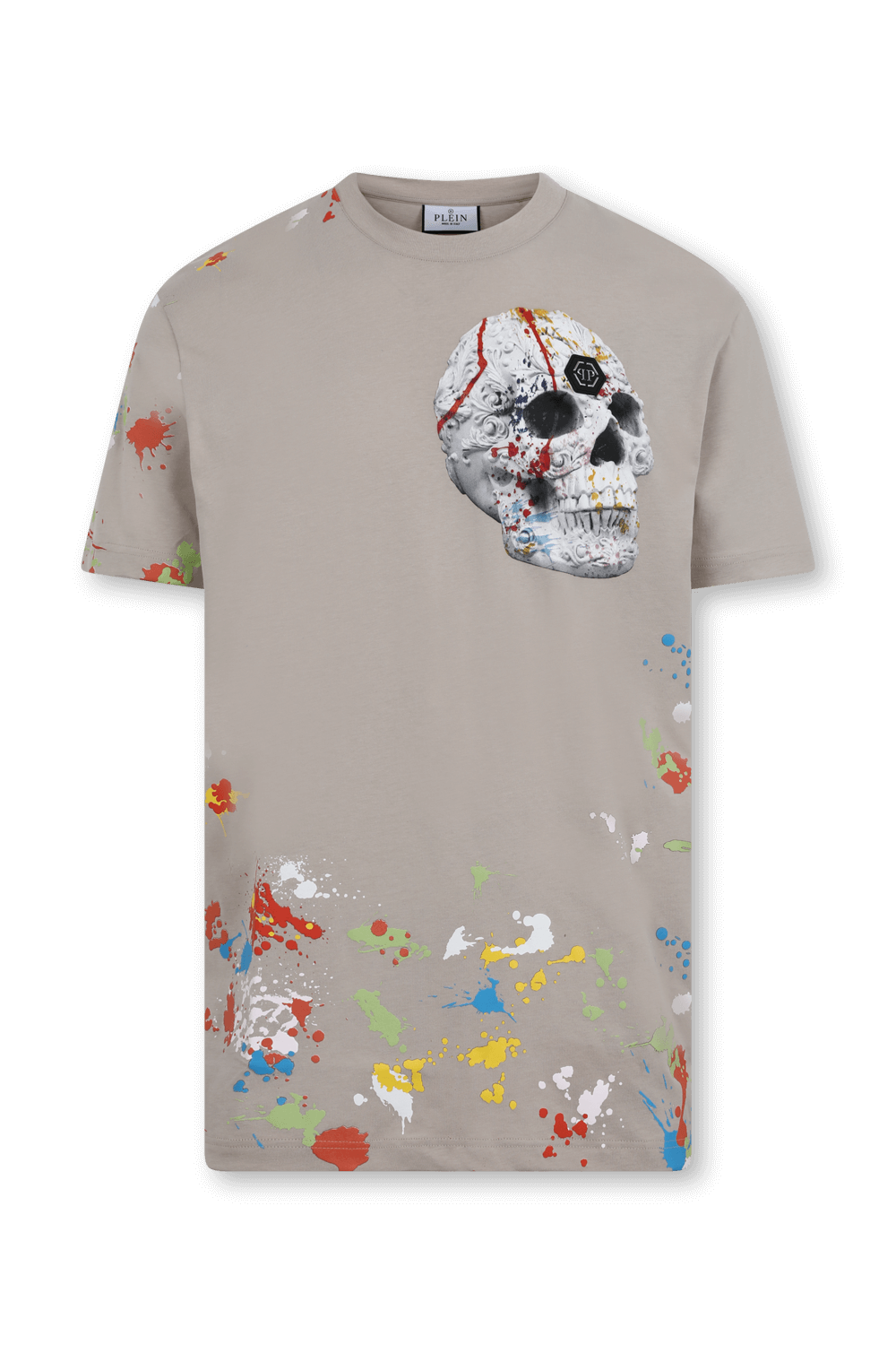 תמונה קידמית של חולצת טי קעקוע גולגולת