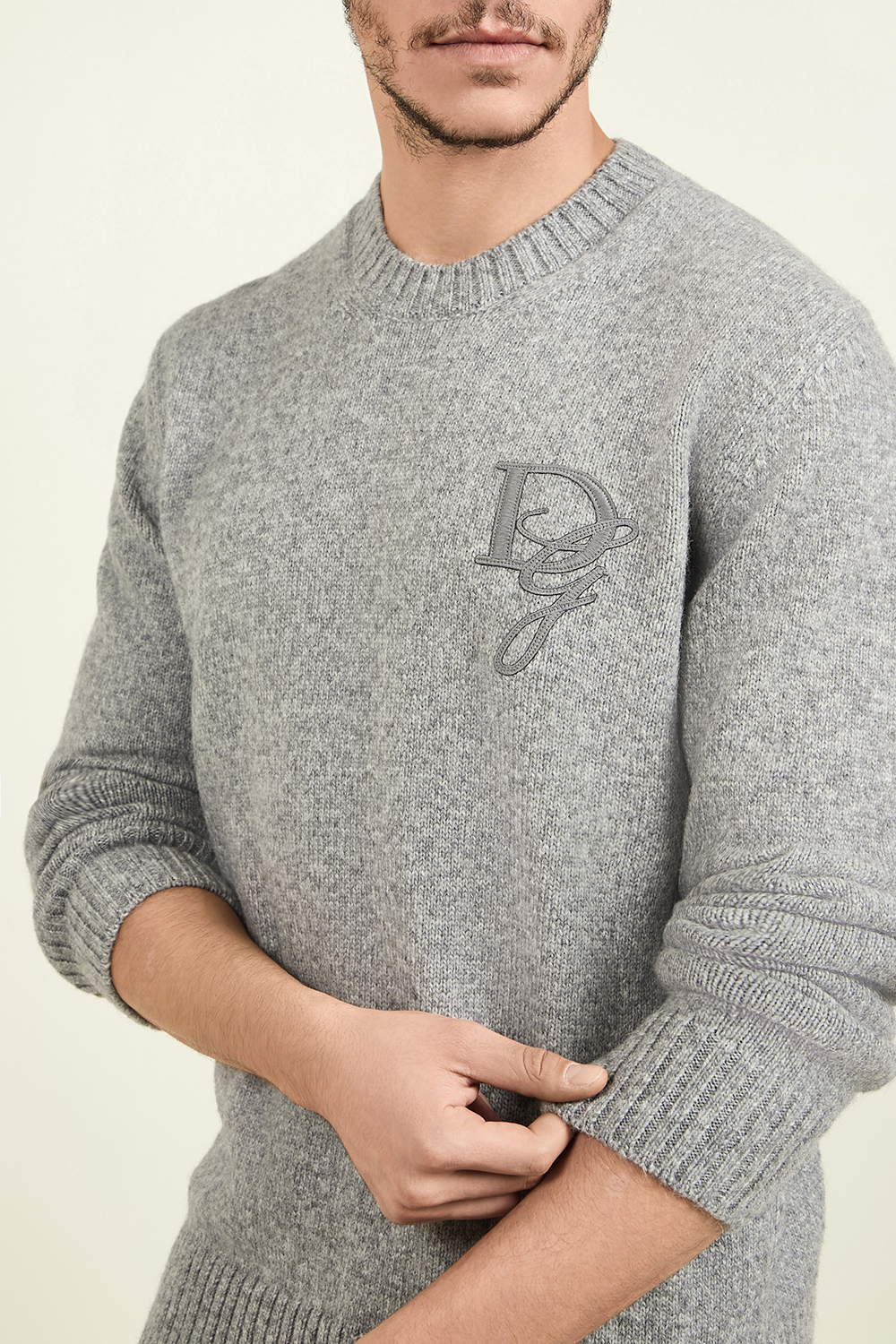 תמונת תקריב דוגמן של סריג צמר